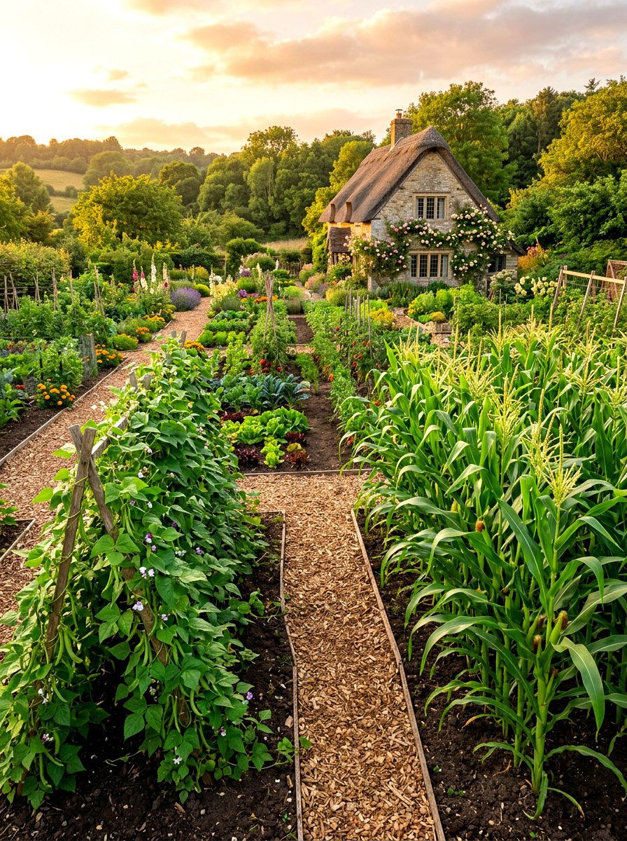 In ground edible garden - 30 kitchen garden backyard ideas