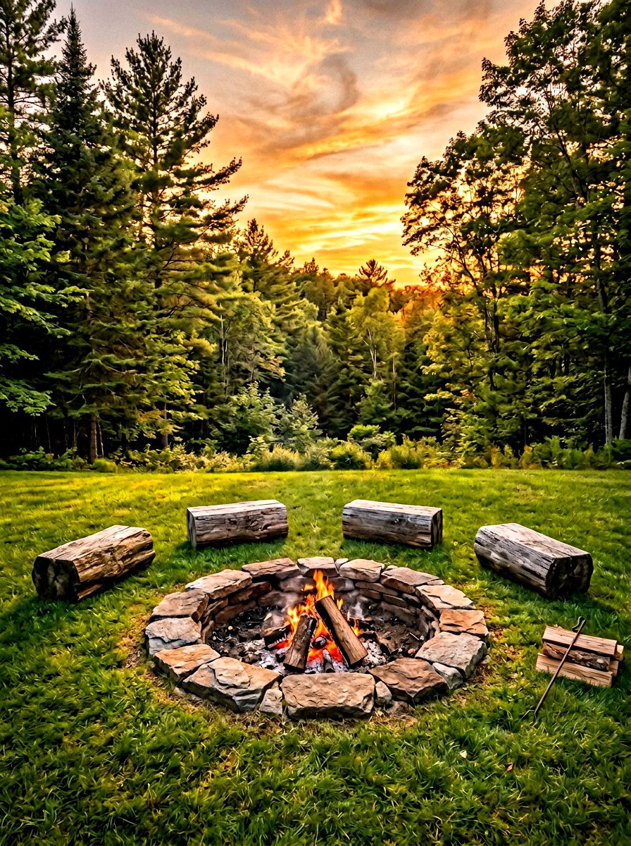 In ground fire pit - 30 fire pit ideas