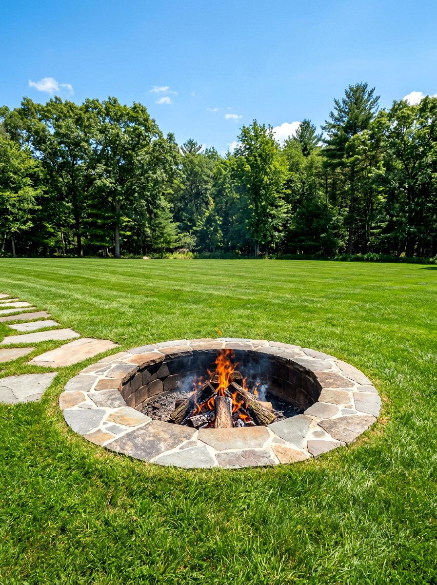 In ground fire pit - 30 patio fire pit ideas
