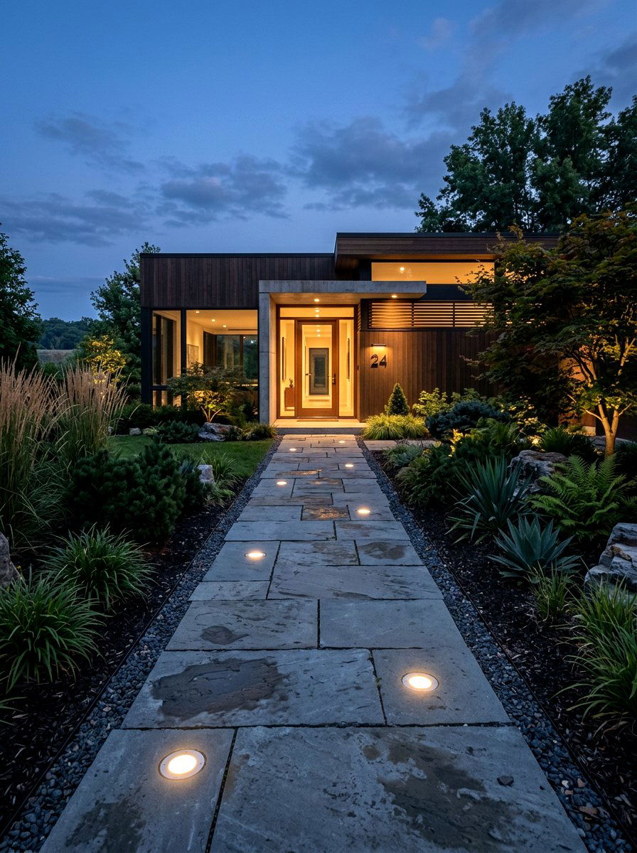 In ground paver light - 30 modern outdoor lighting ideas