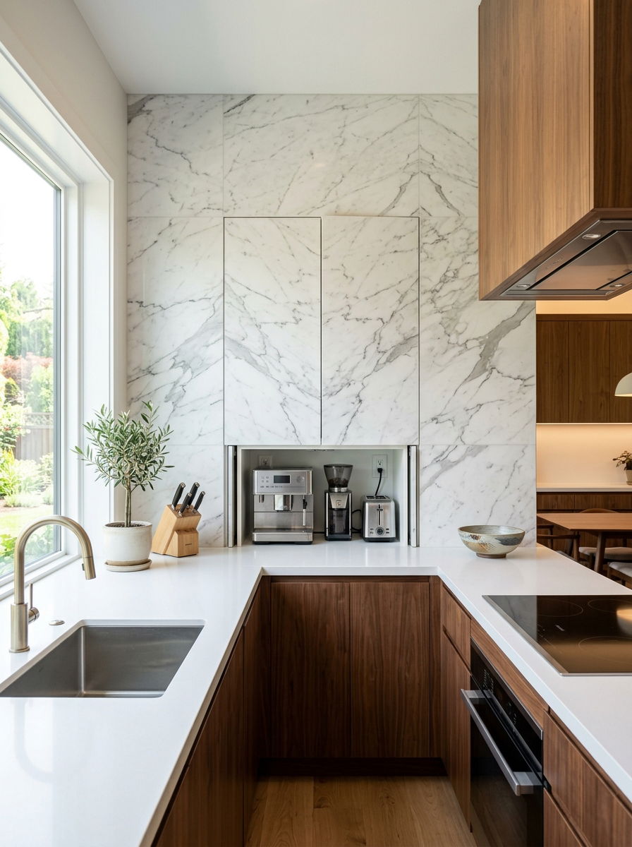 In wall appliance garage - 30 hidden toaster garage ideas aesthetic