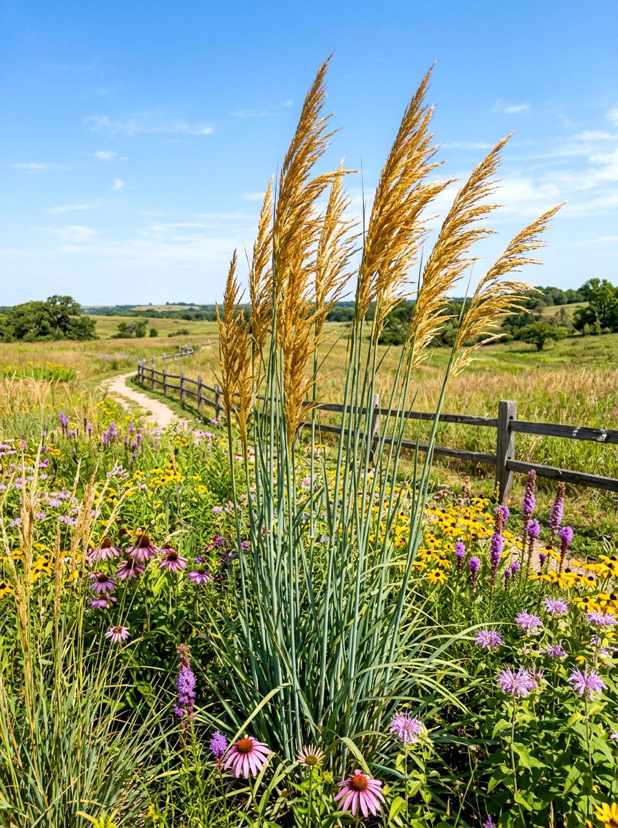 Indian Grass Native Planting - 30 ornamental grass garden ideas
