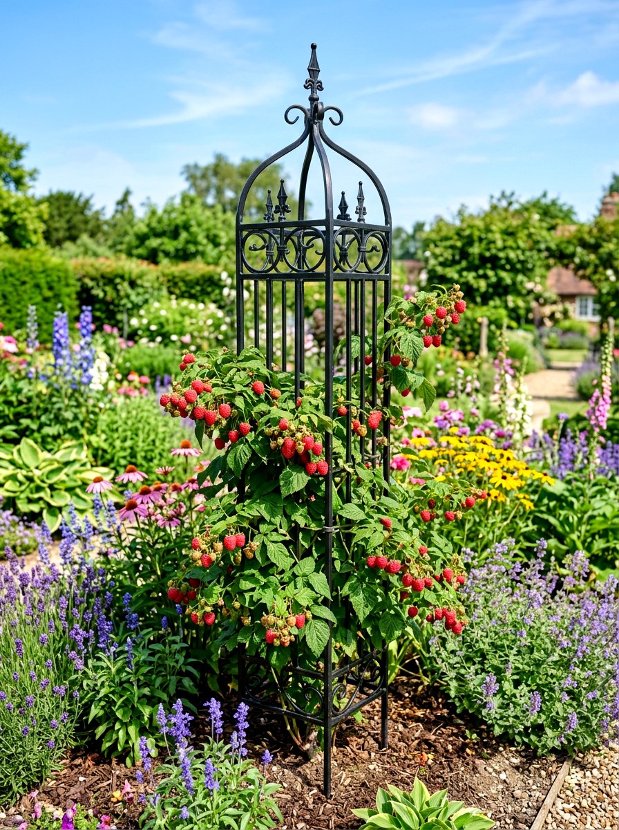 Individual plant raspberry trellis - 30 raspberry trellis ideas