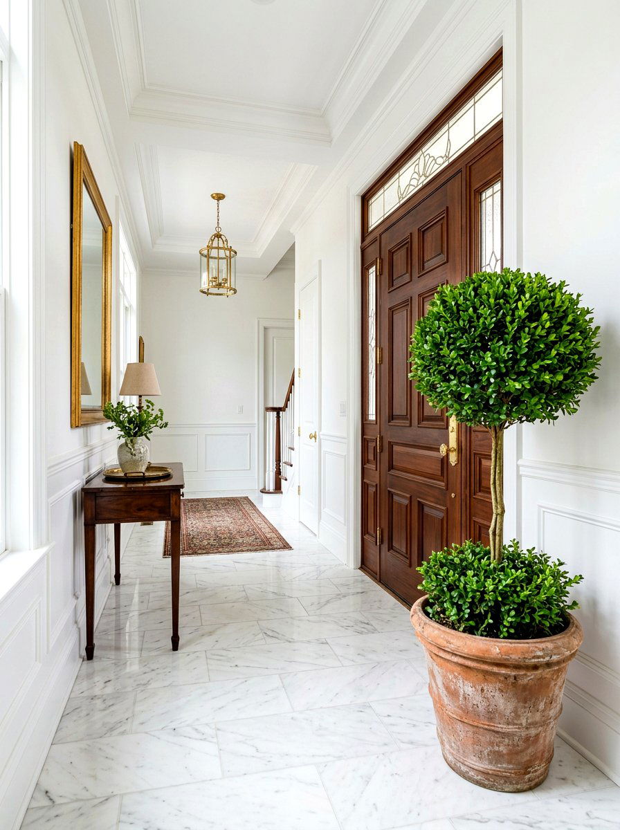 Indoor Boxwood Tree - 30 old money apartment decor ideas