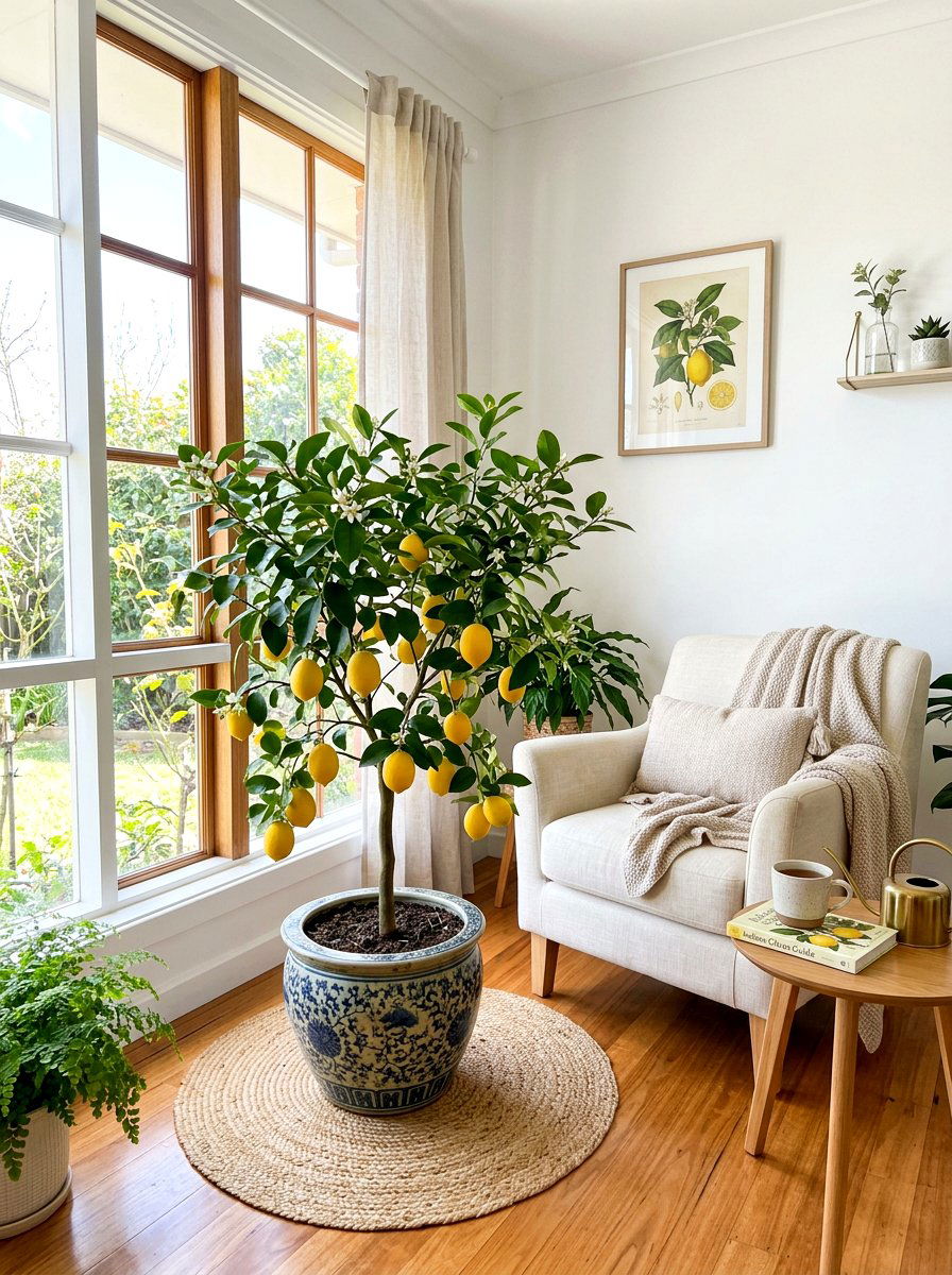 Indoor Dwarf Citrus Corner - 30 dwarf citrus garden ideas