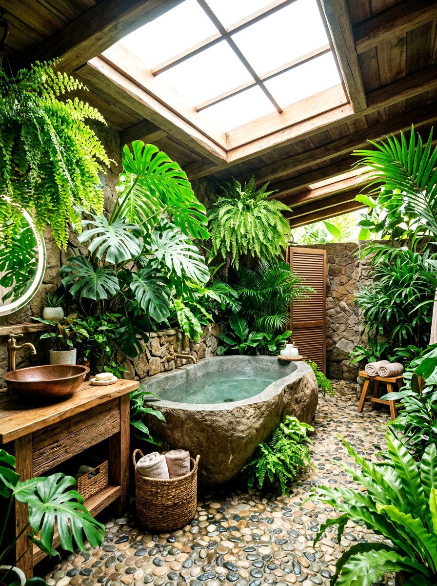 Indoor Garden Bathroom - 30 dramatic bathroom ideas
