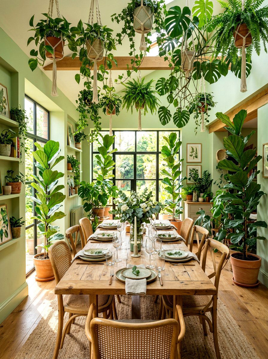 Indoor Garden Dining Room - 30 supper club home ideas