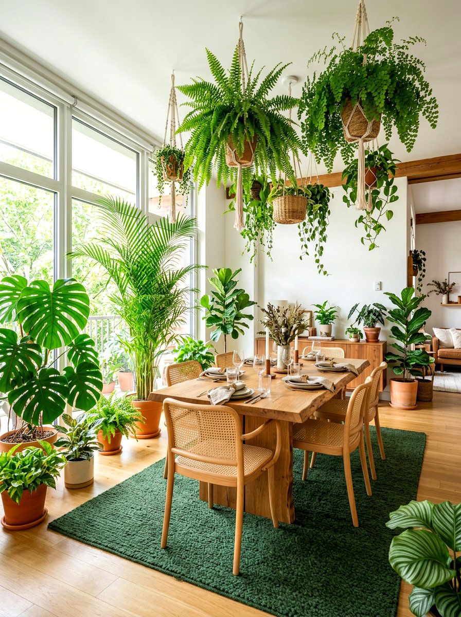 Indoor Garden Dining Room - 30 apartment dining room ideas