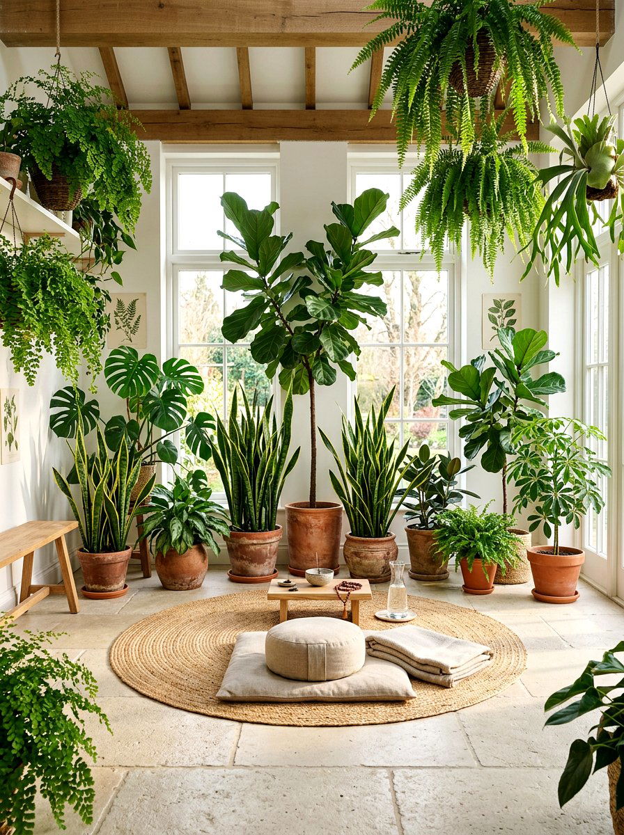 Indoor Garden Sanctuary - 30 meditation room ideas