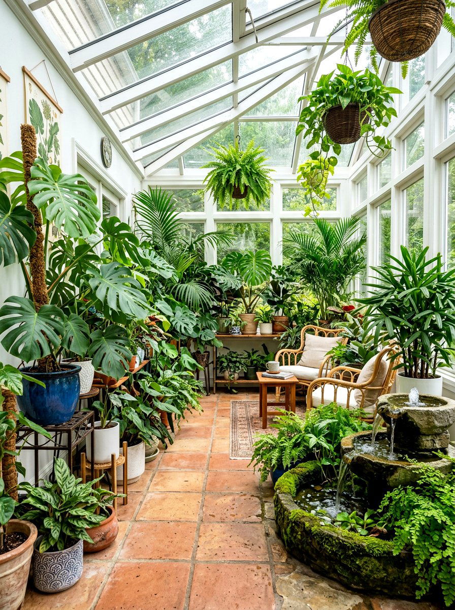 Indoor Garden Sunroom - 30 enclosed patio sunroom ideas