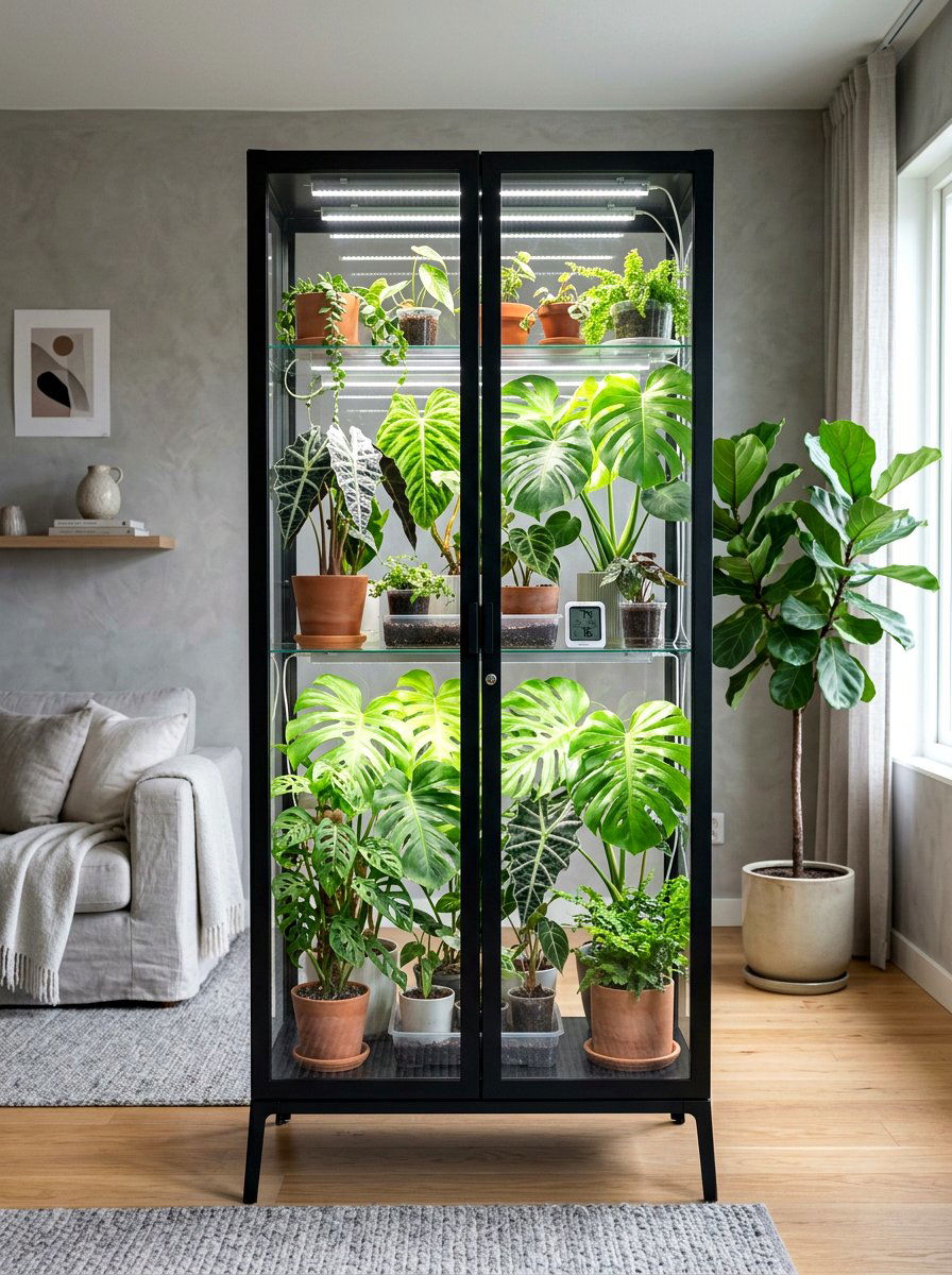 Indoor Glass Cabinet Greenhouse - 30 small greenhouse ideas