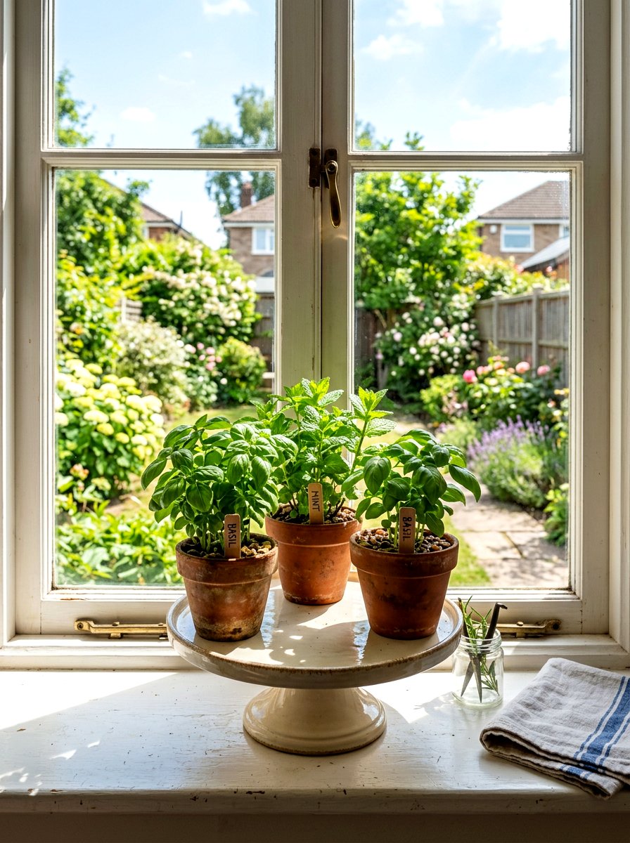 Indoor Herb Cake Stand - 30 cake stand kitchen styling ideas