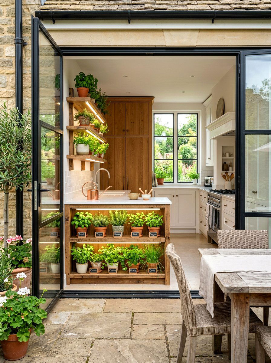 Indoor Herb Garden Station - 30 catering kitchen ideas