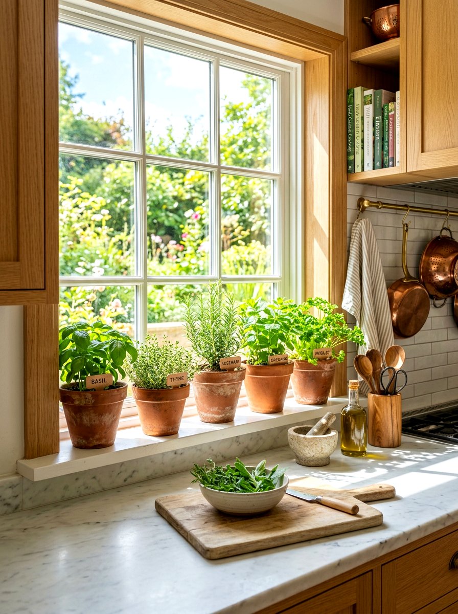 Indoor Herb Kitchen - 30 old world kitchen ideas