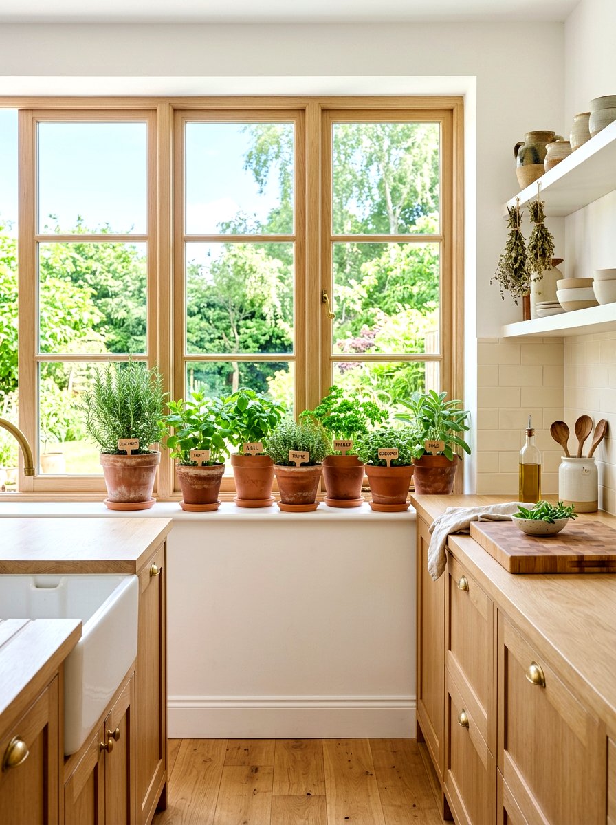 Indoor Herb Kitchen - 30 bakery style kitchen ideas