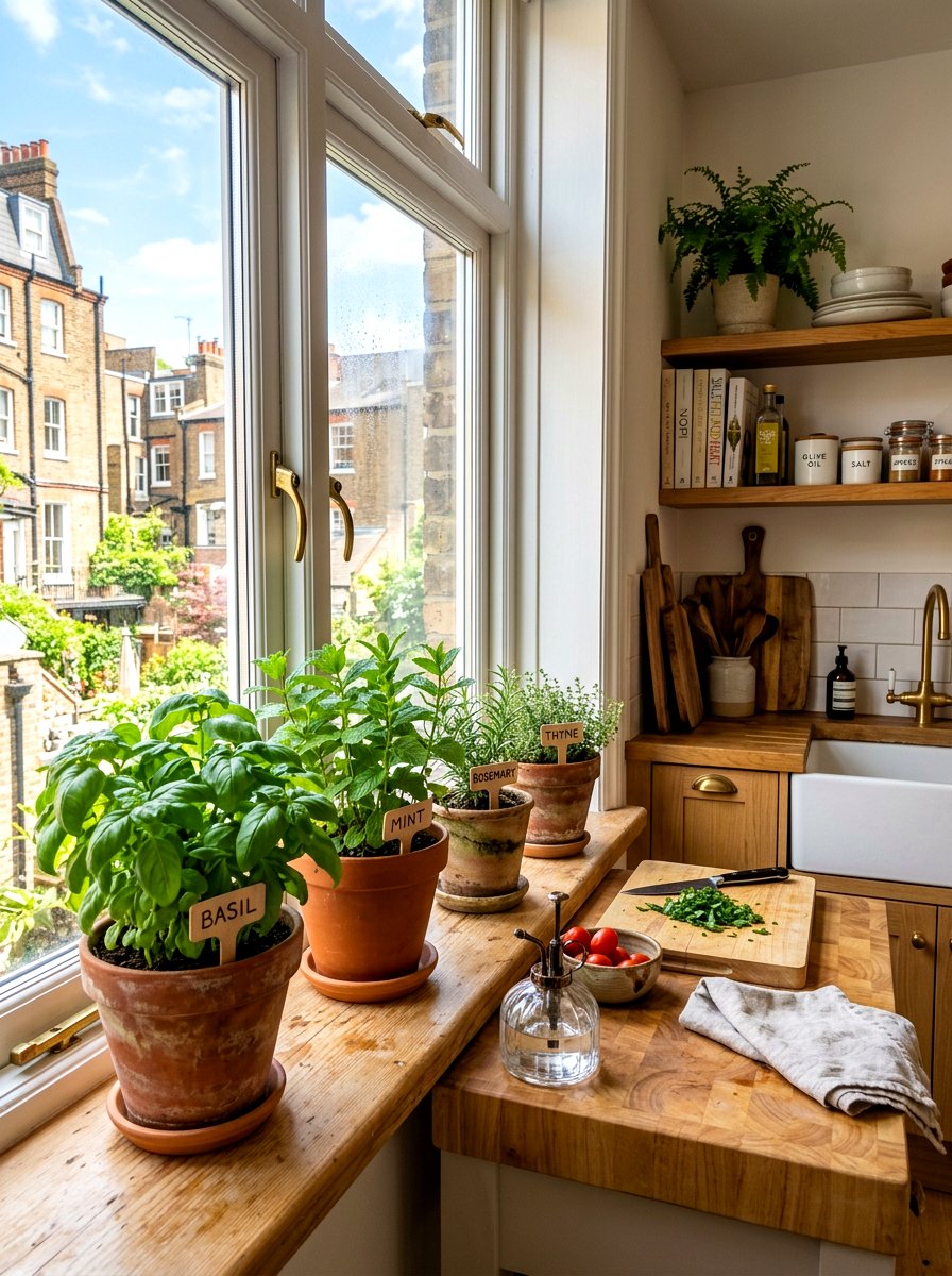 Indoor Herb Planter - 30 tiny apartment kitchen ideas