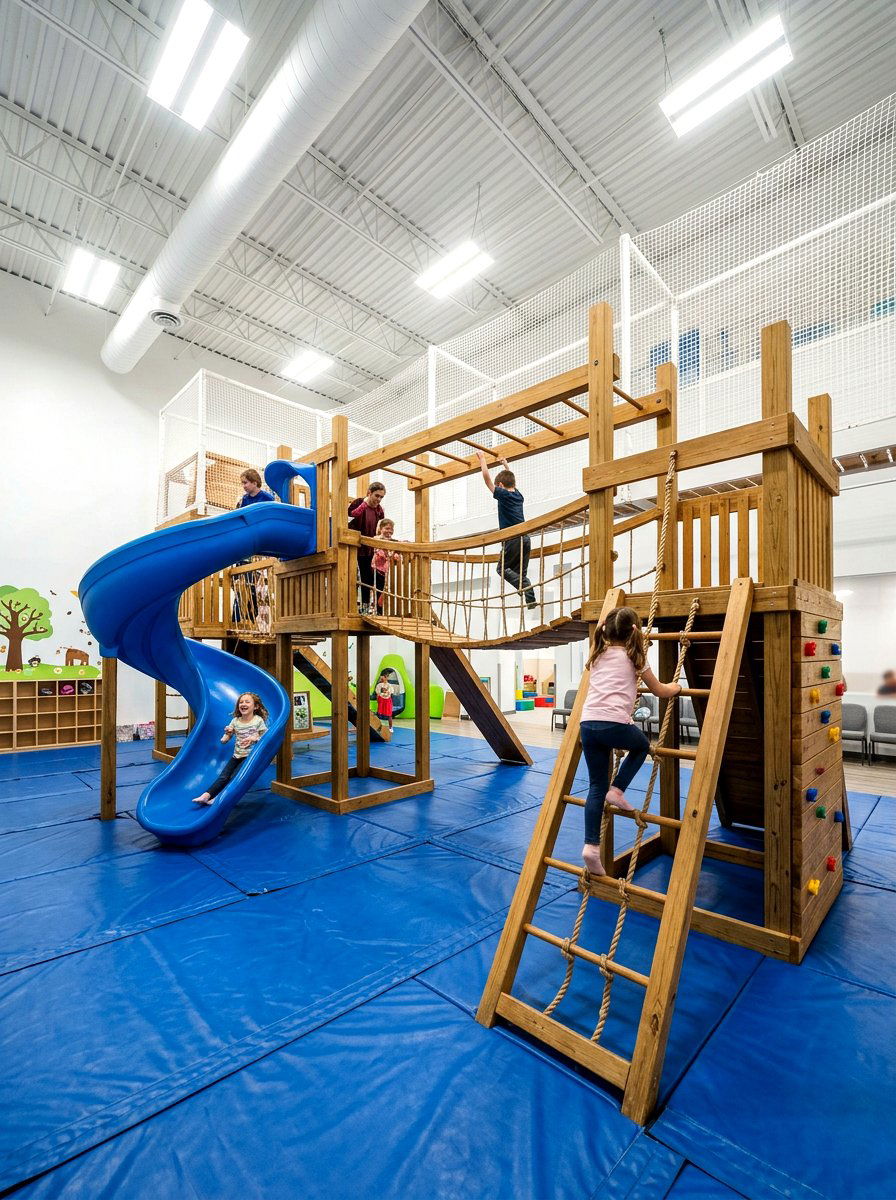 Indoor Jungle Gym - 30 basement playroom ideas
