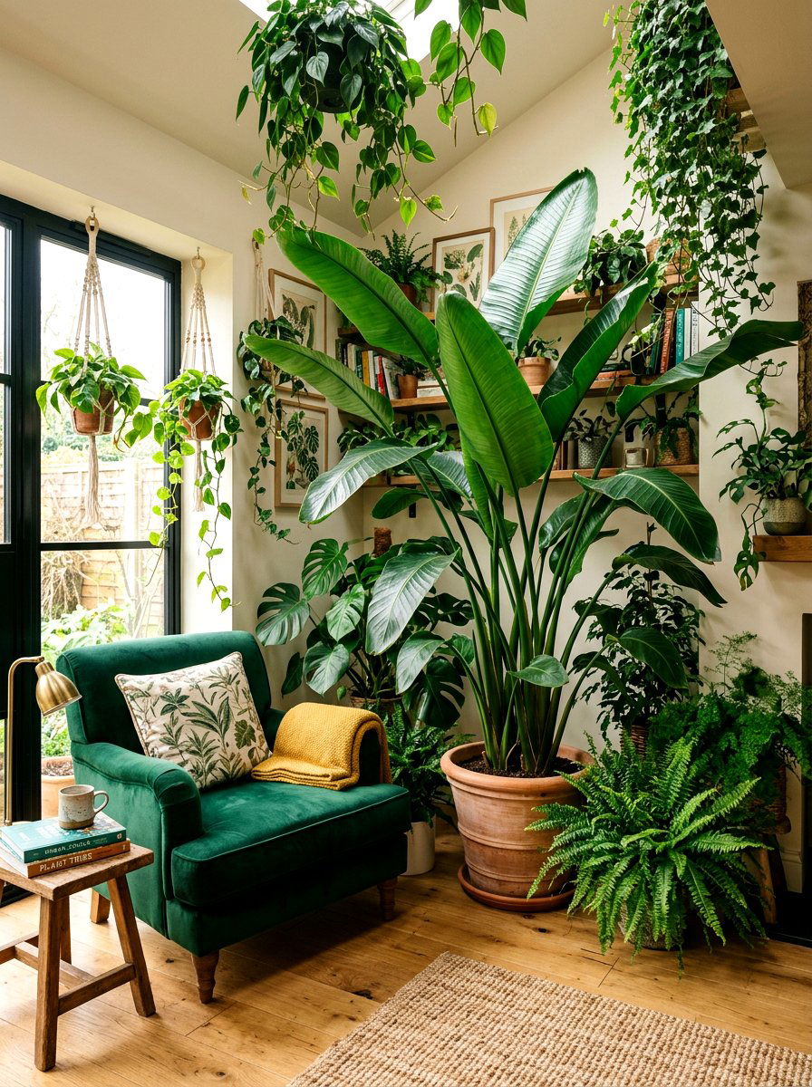 Indoor Jungle Nook - 30 plant corner styling ideas