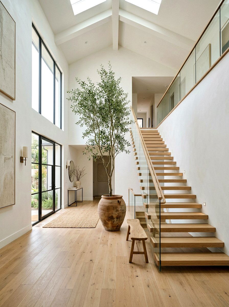 Indoor Olive Tree - 30 two story foyer ideas