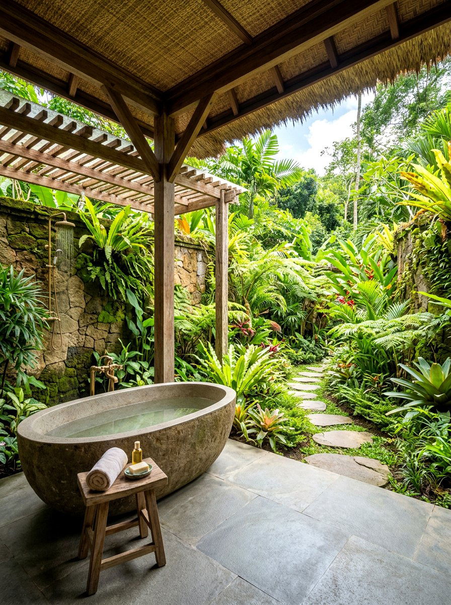 Indoor Outdoor Bathroom - 30 cocoon bath ideas