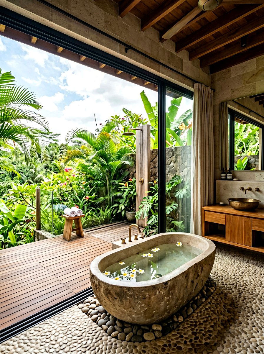 Indoor Outdoor Bathroom - 30 luxury bathroom ideas