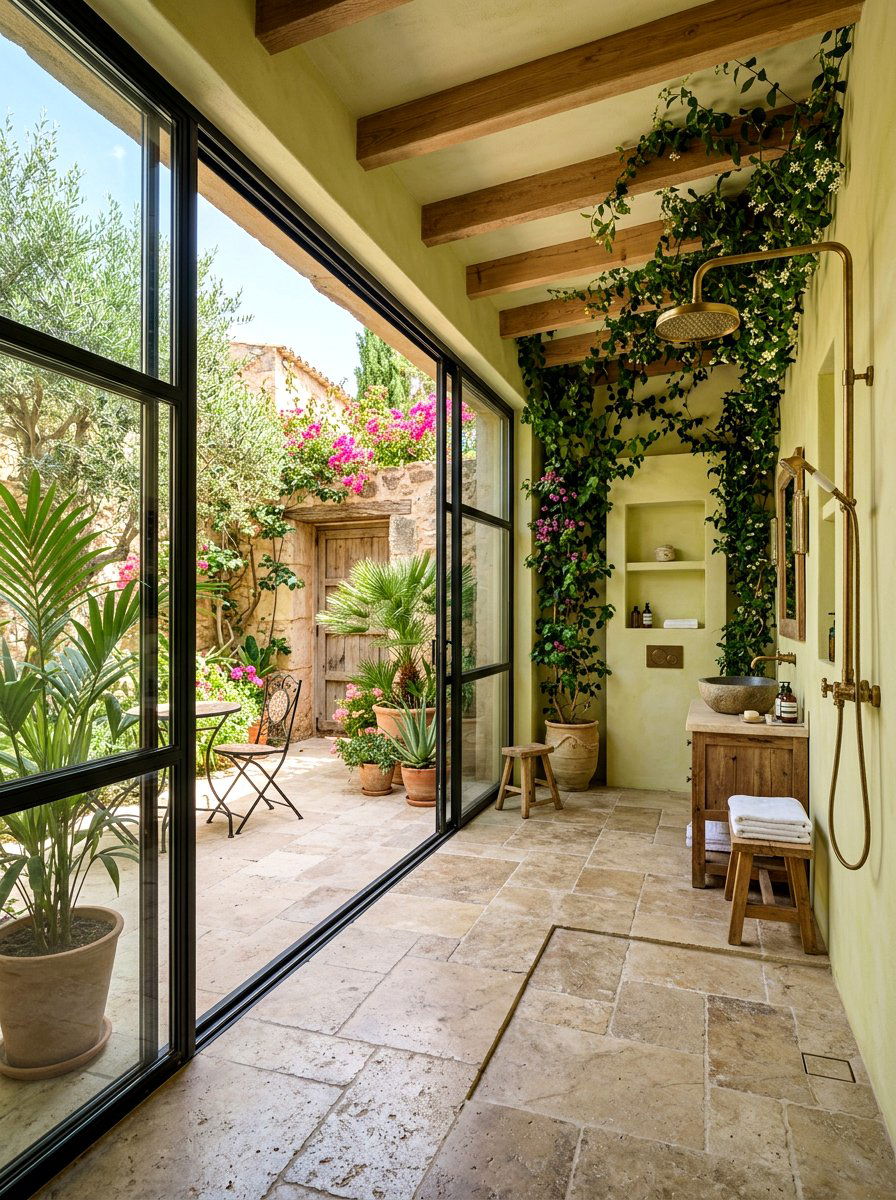 Indoor Outdoor Garden Bathroom - 30 Mediterranean bathroom ideas