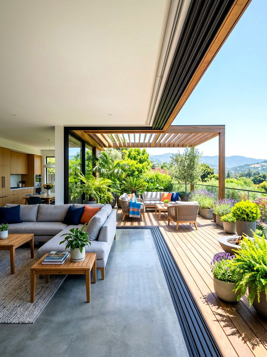 Indoor Outdoor Living Space - 30 holiday hosting room ideas