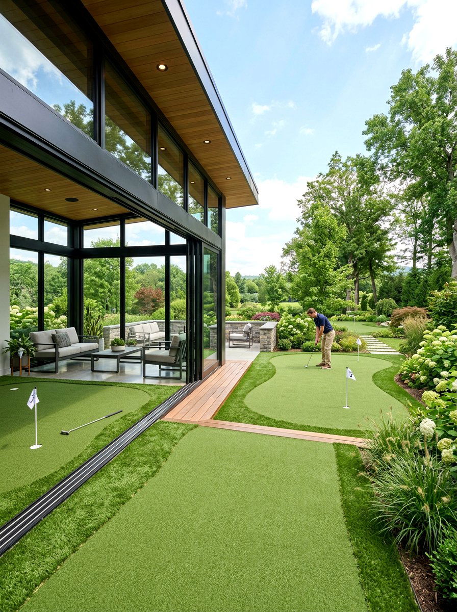 Indoor Outdoor Putting Green - 30 backyard putting green ideas