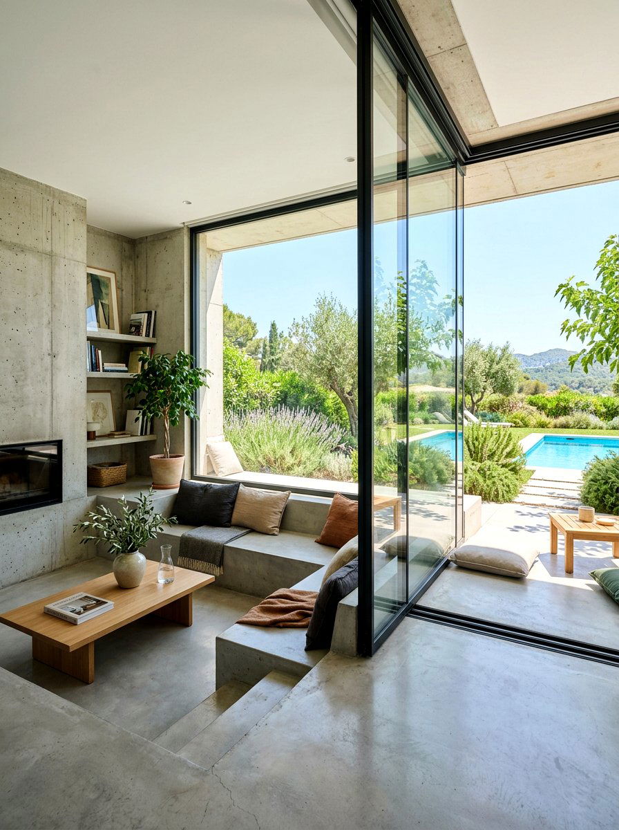 Indoor Outdoor Sunken Lounge - 30 split level seating ideas