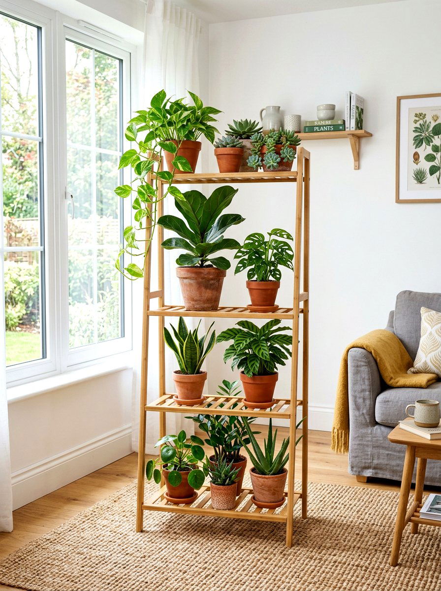 Indoor Plant Corner - 30 cozy apartment corner ideas