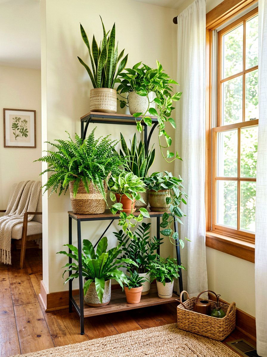 Indoor Plant Corner - 30 first apartment ideas