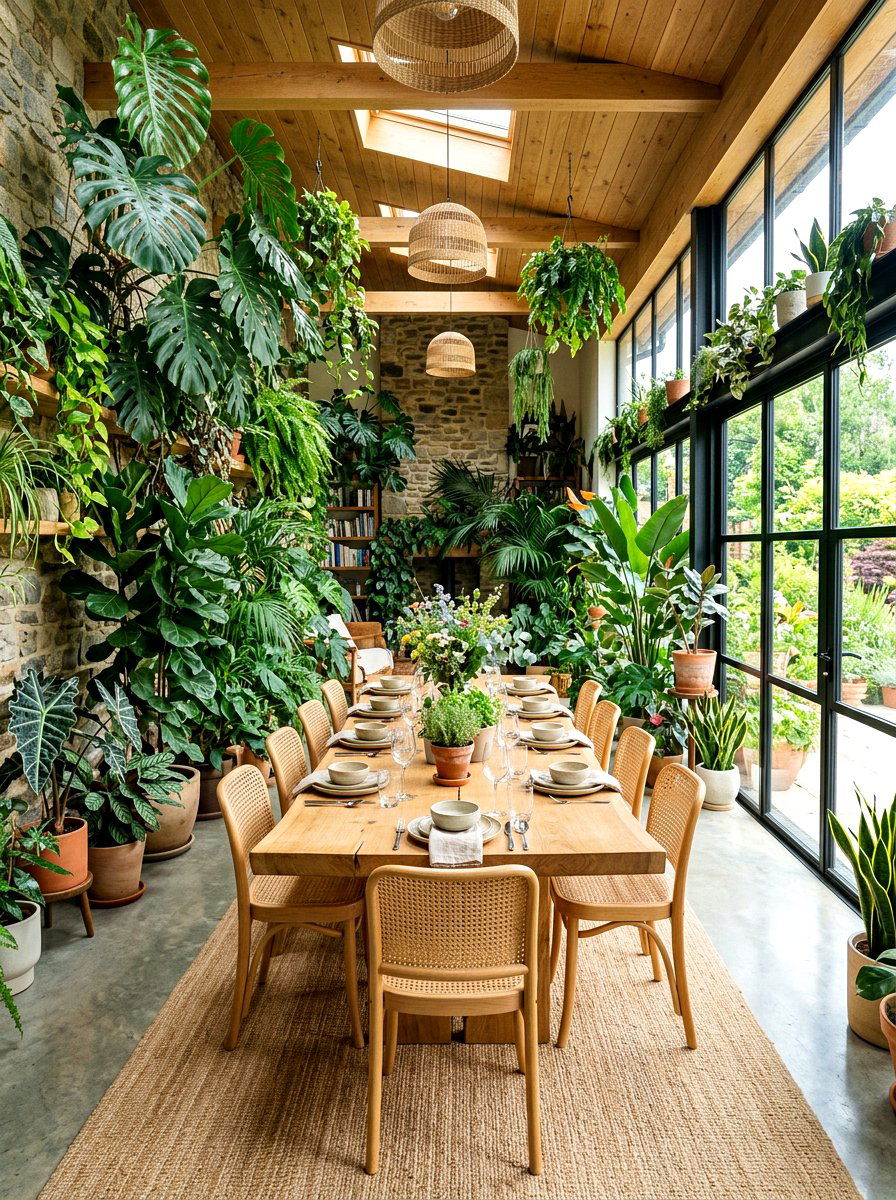 Indoor Plant Dining Room - 30 viral dining room ideas