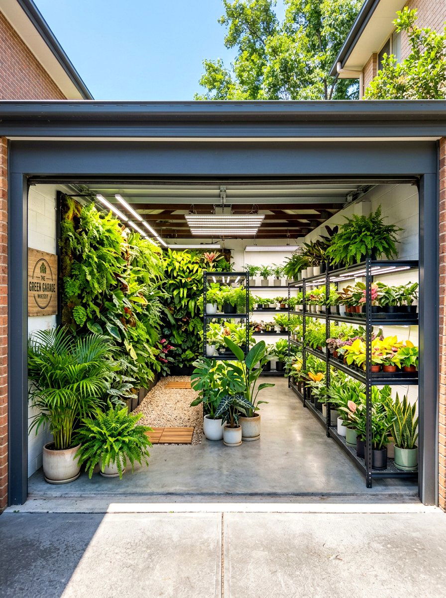 Indoor Plant Nursery - 30 garage hobby room ideas