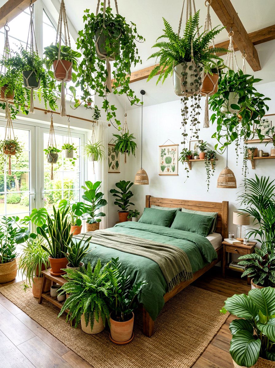 Indoor Plant Sanctuary - 30 calming bedroom ideas