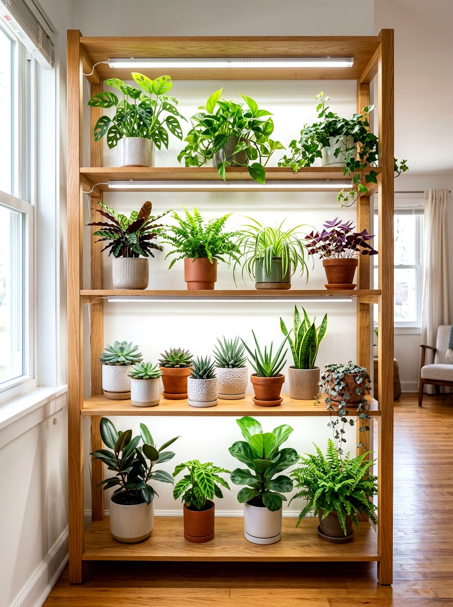 Indoor Plant Shelf Grow Lights - 30 under shelf lighting ideas