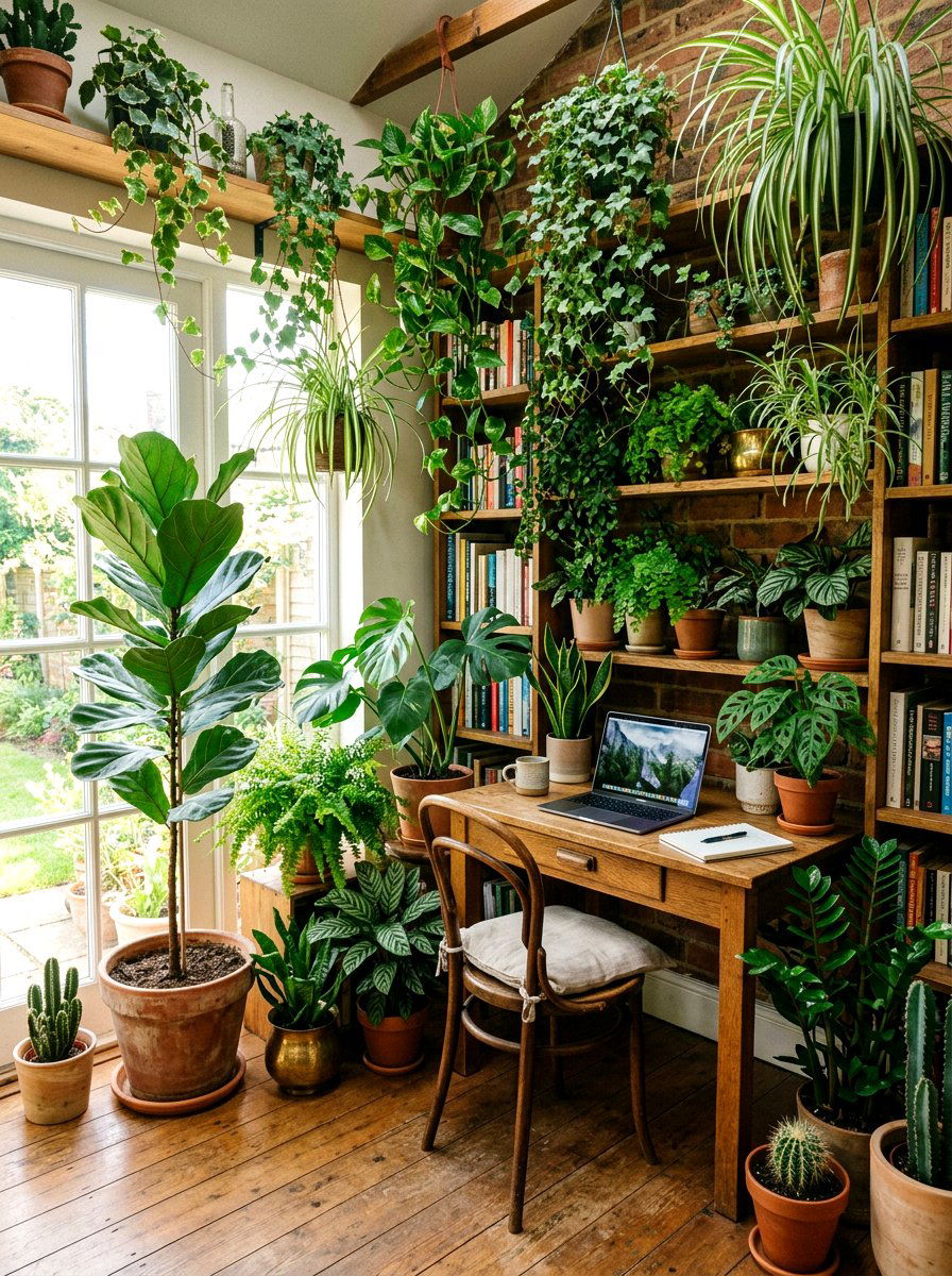 Indoor Plant Study Room - 30 private study room ideas