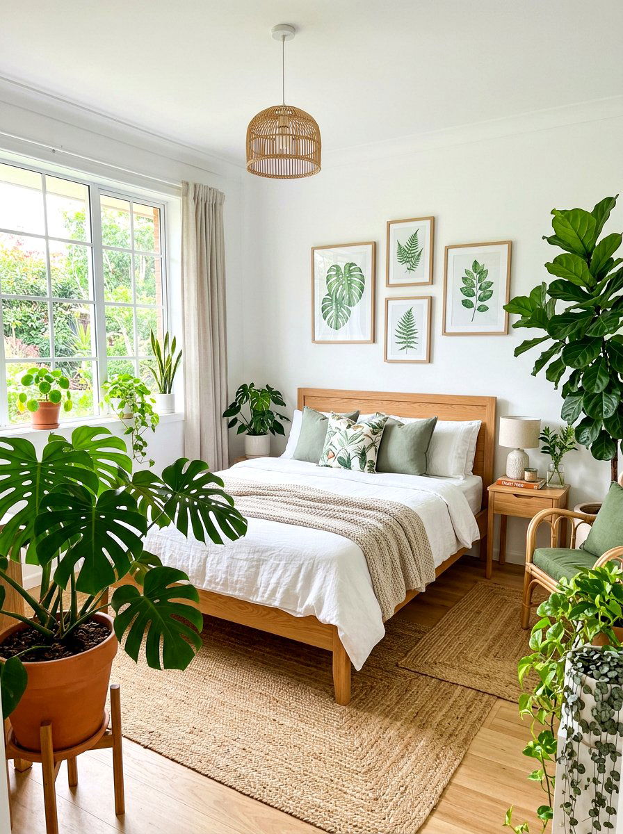 Indoor Plants Bedroom - 30 cozy bedroom ideas