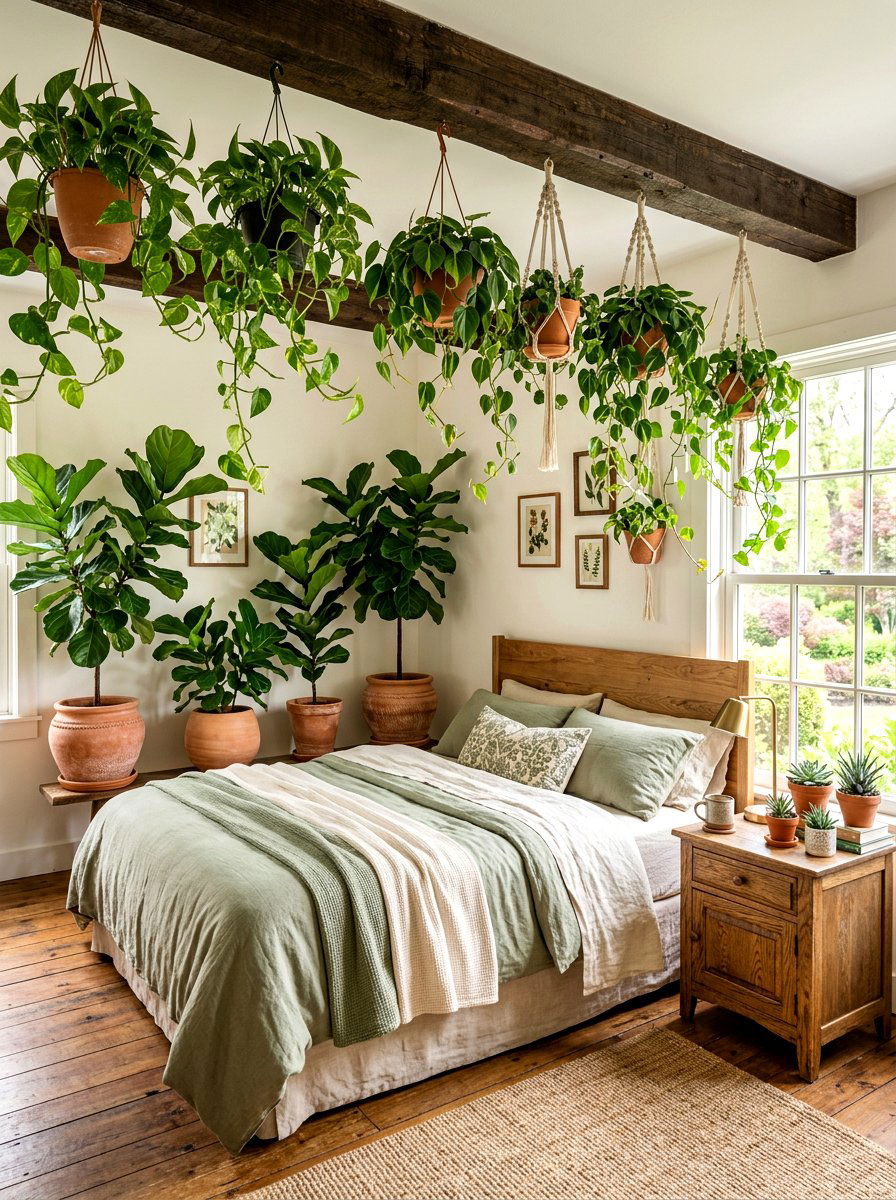 Indoor Plants Bedroom - 30 boho bedroom ideas