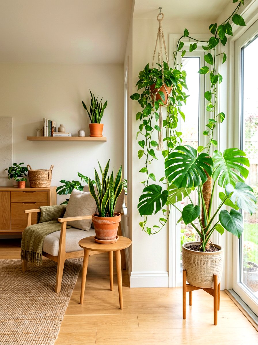 Indoor Plants For Beginners - 30 first apartment living room ideas
