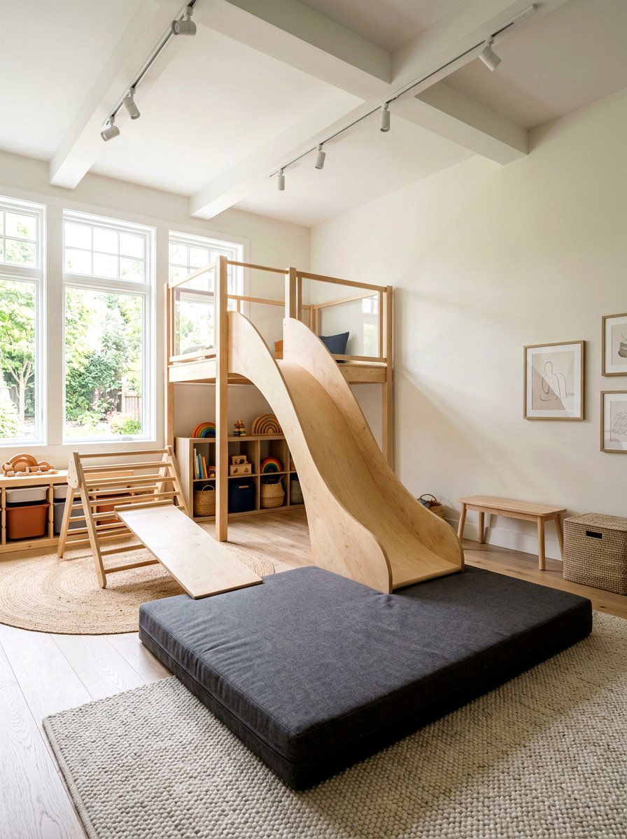 Indoor Slide Playroom - 30 small playroom ideas
