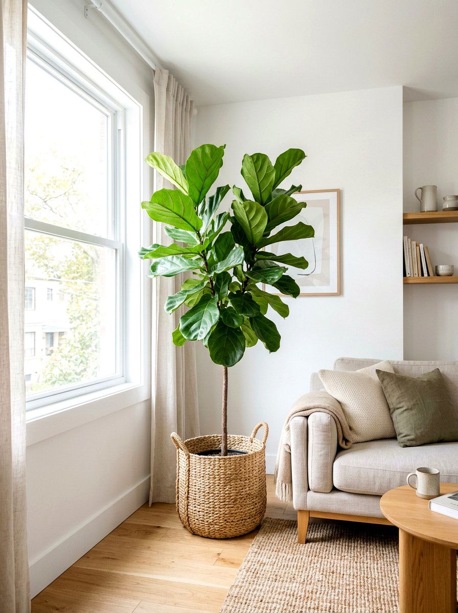 Indoor Tree In Corner - 30 behind sofa decor ideas