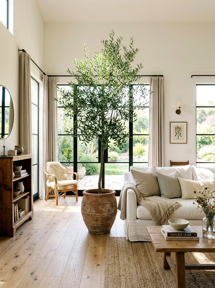 Indoor Tree - 30 elegant living room ideas