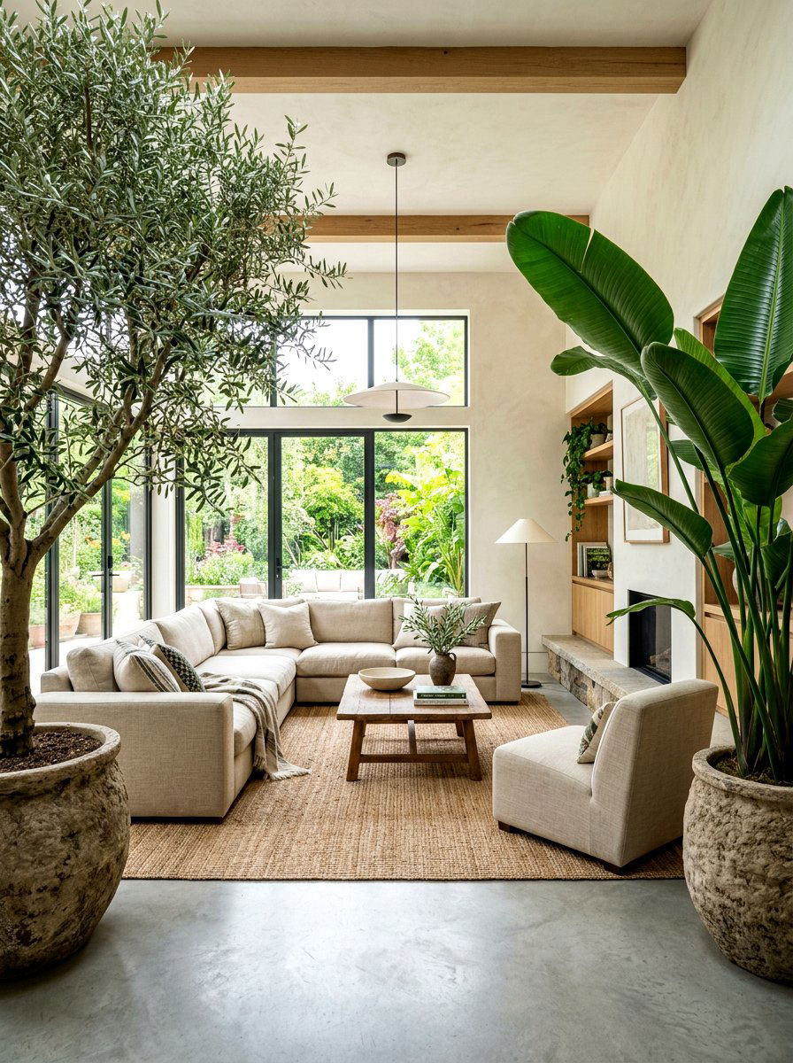 Indoor Trees - 30 trend forward living room ideas
