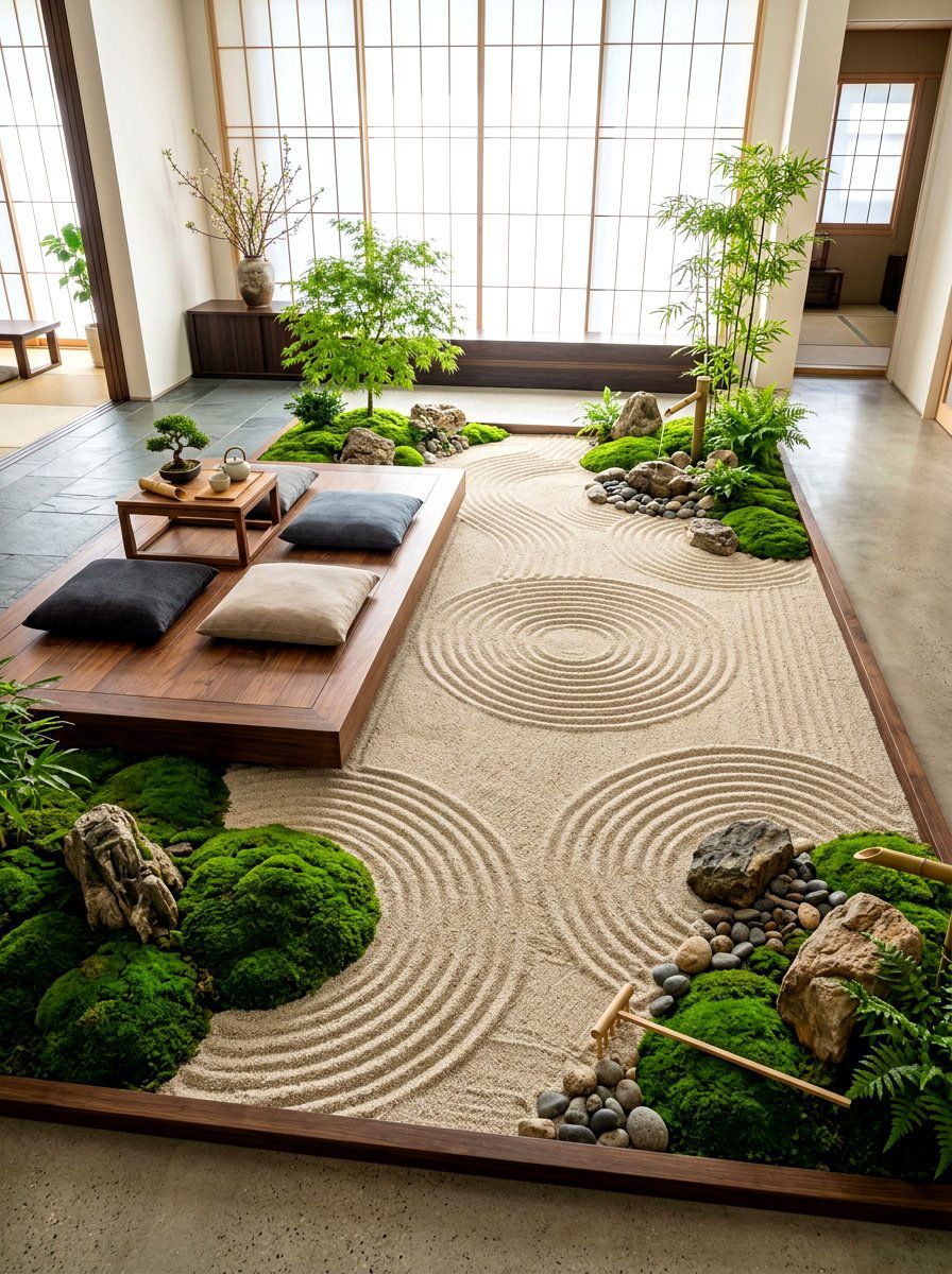 Indoor Zen Garden - 30 indoor garden room ideas