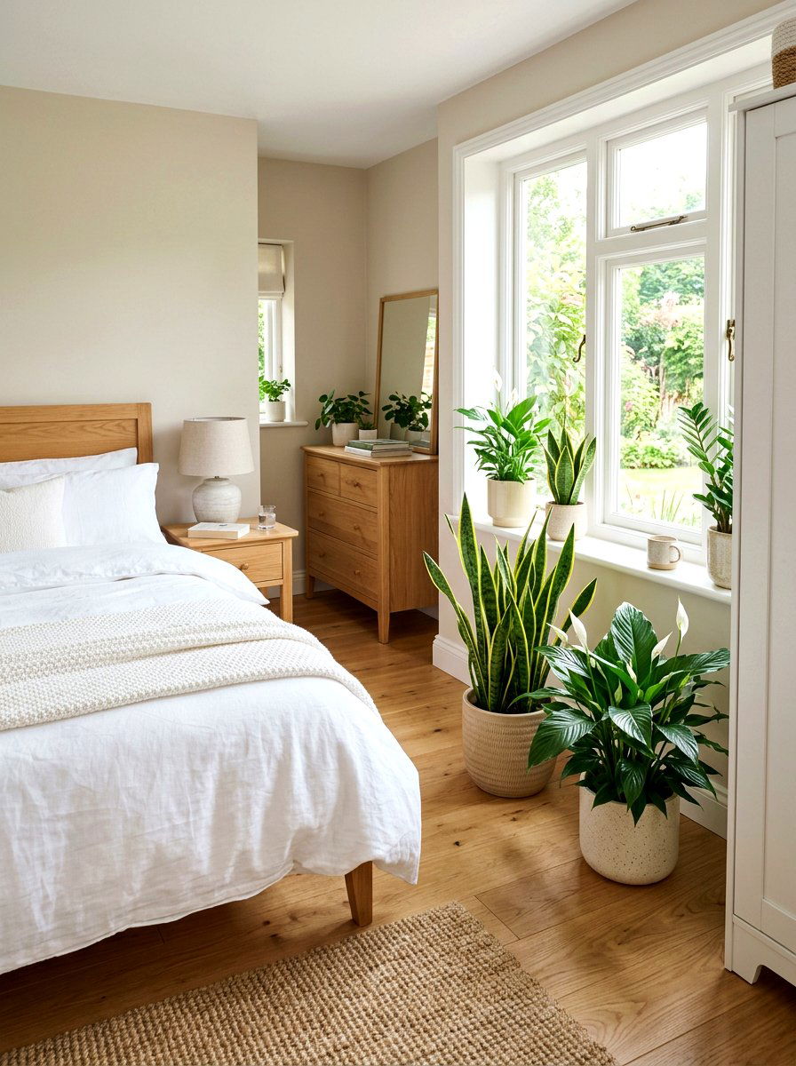 Indoor air purifying plants - 30 calm sensory bedroom decor ideas