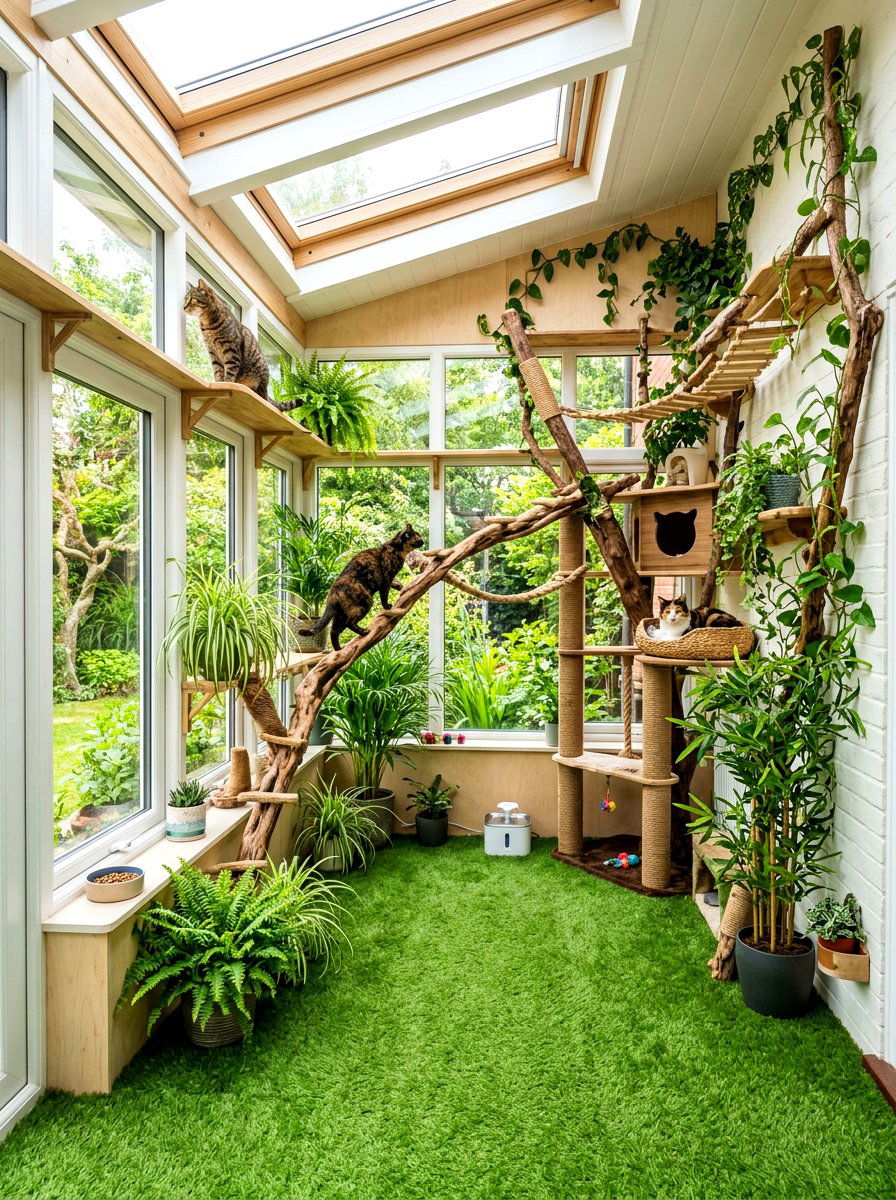 Indoor catio space - 30 cat room aesthetic ideas
