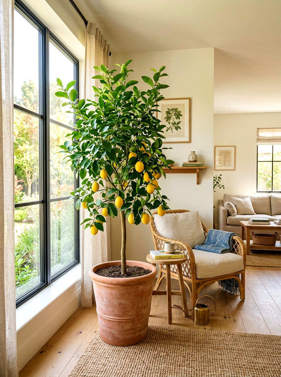 Indoor citrus tree - 30 spring refresh decor ideas