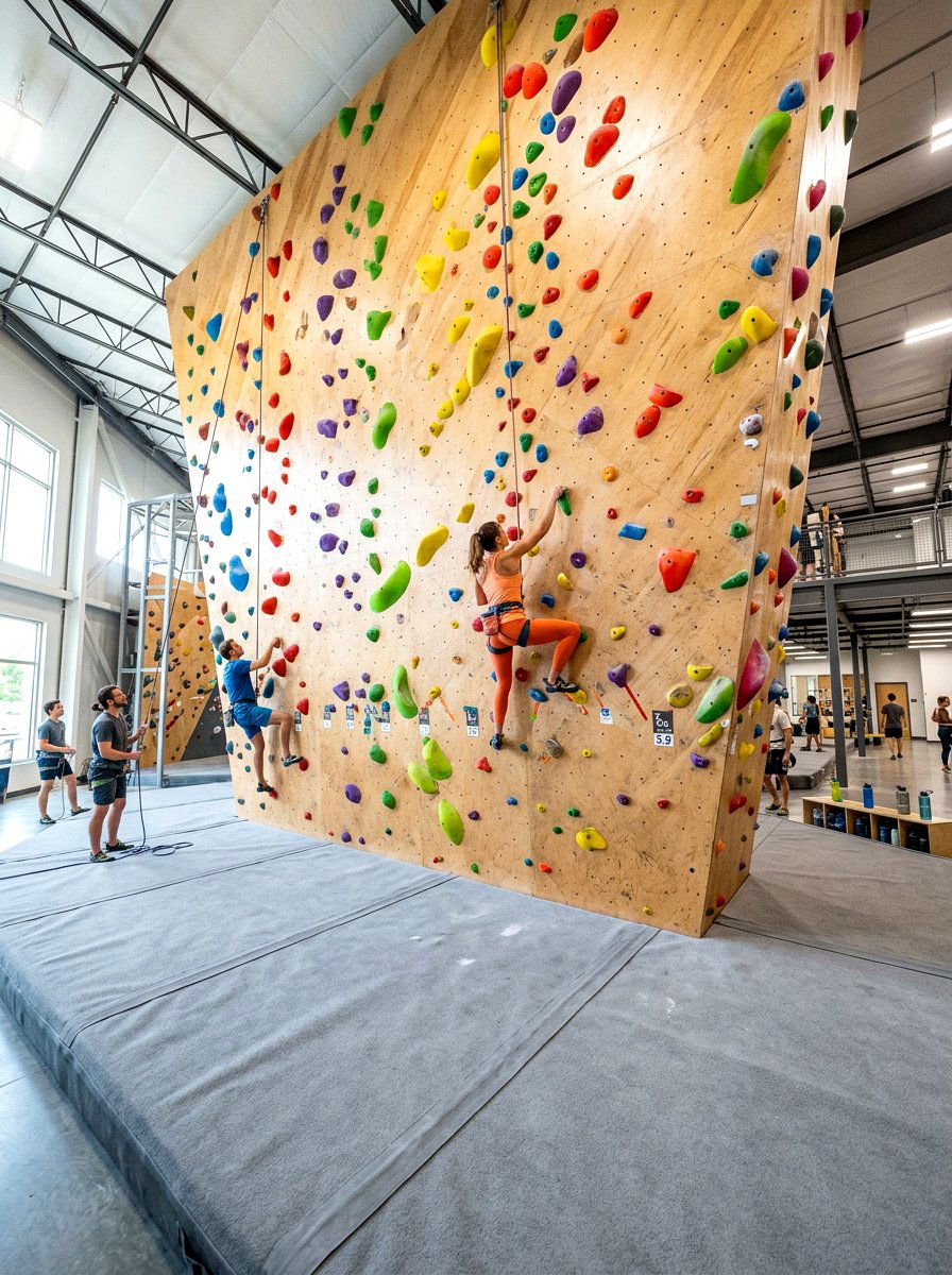 Indoor climbing wall holds - 30 Montessori playroom aesthetic ideas