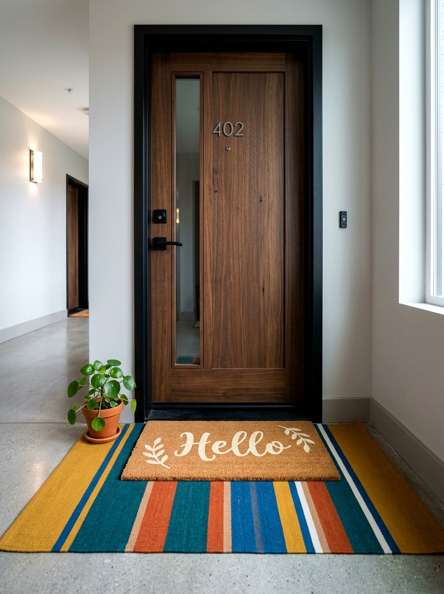 Indoor door mat - 30 renter friendly entryway ideas