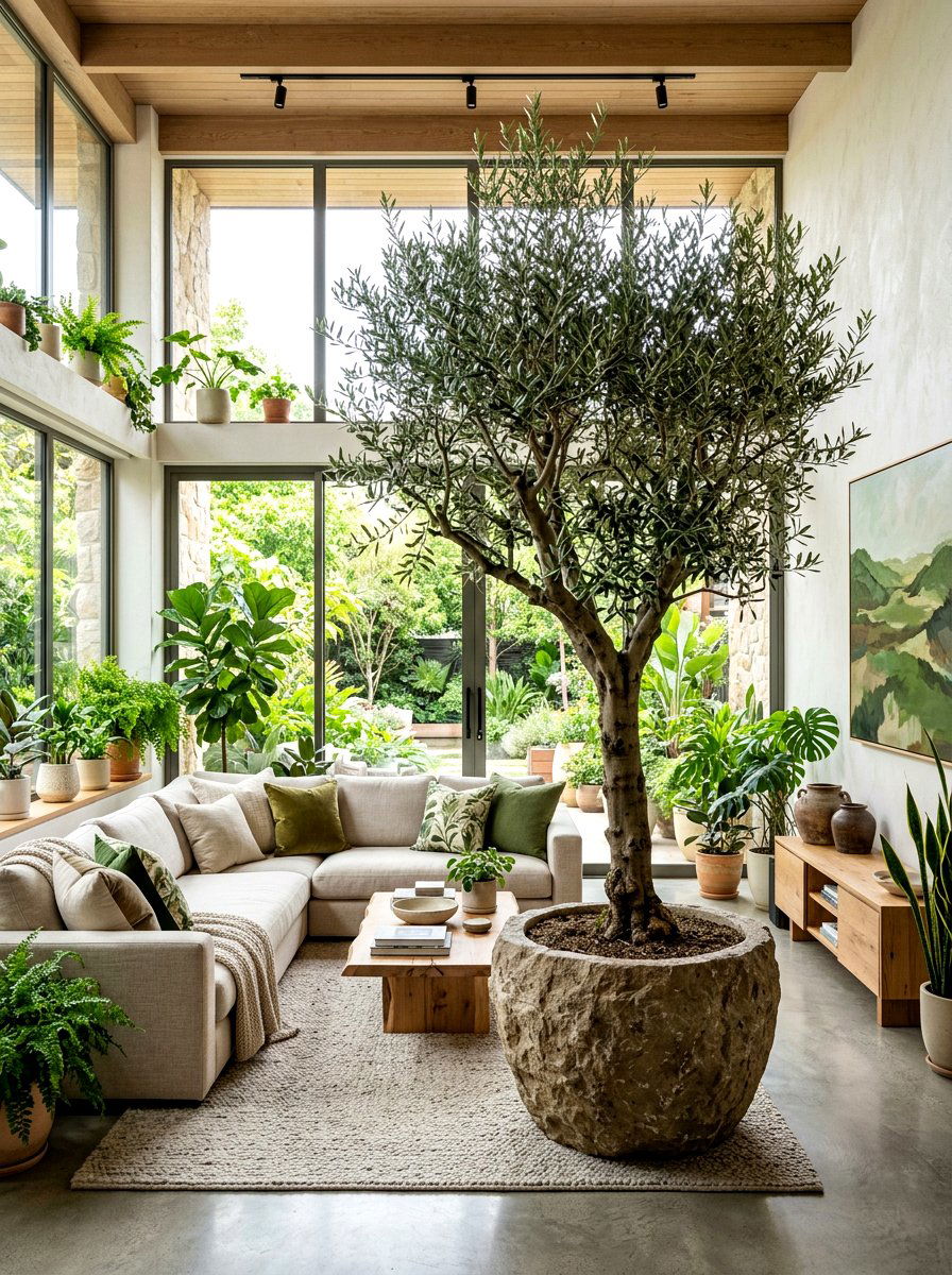 Indoor garden living room - 30 quiet luxury living room ideas
